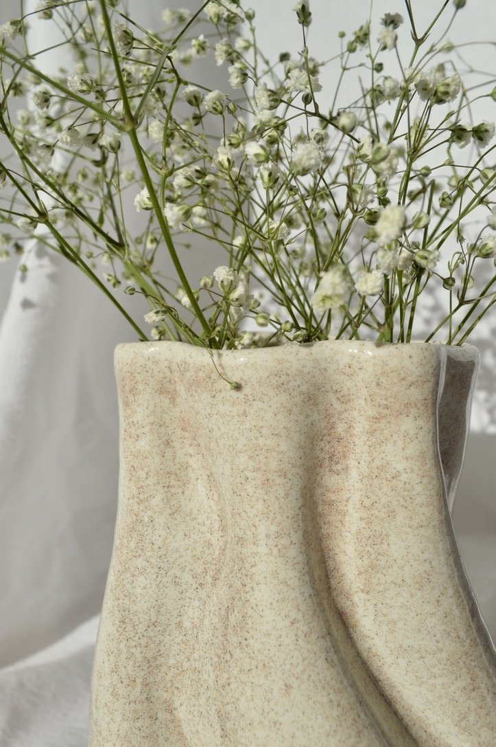 Oatmeal Vase - Earth Animated Pottery