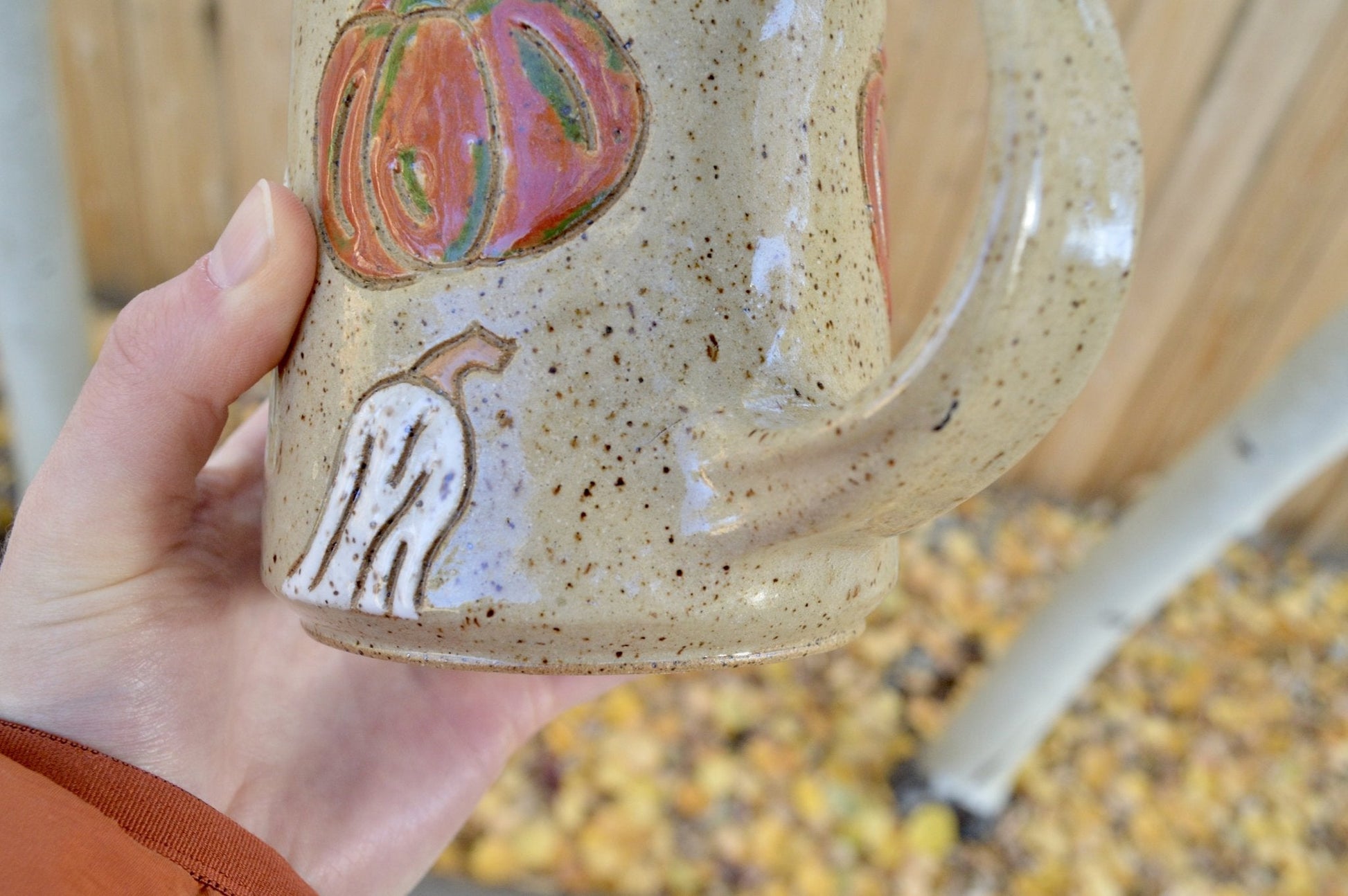 2nd - Pumpkin Mug - Earth Animated Pottery