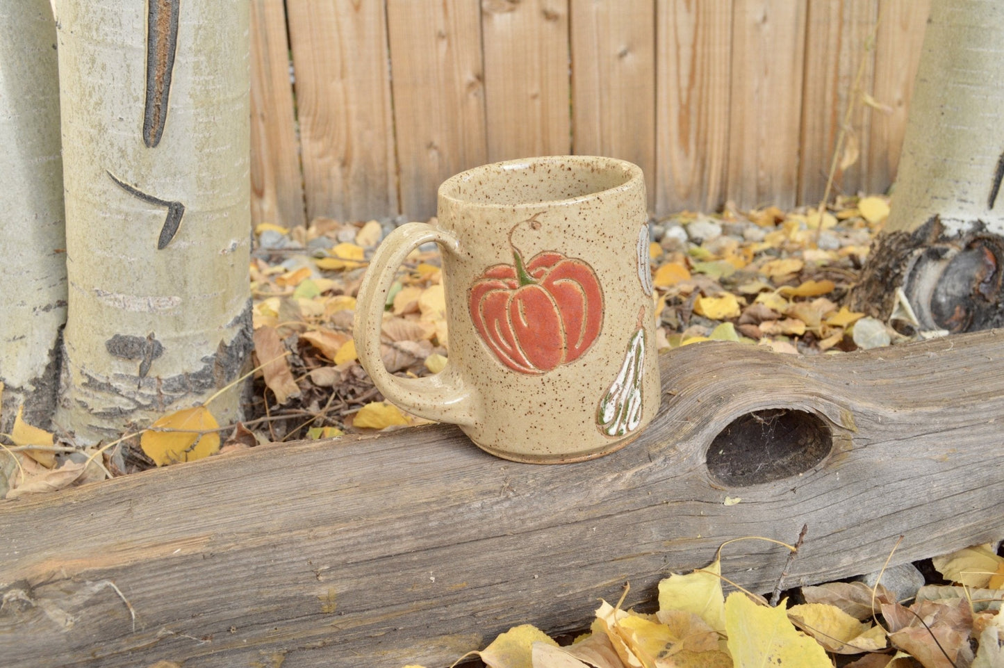 2nd - Pumpkin Mug - Earth Animated Pottery