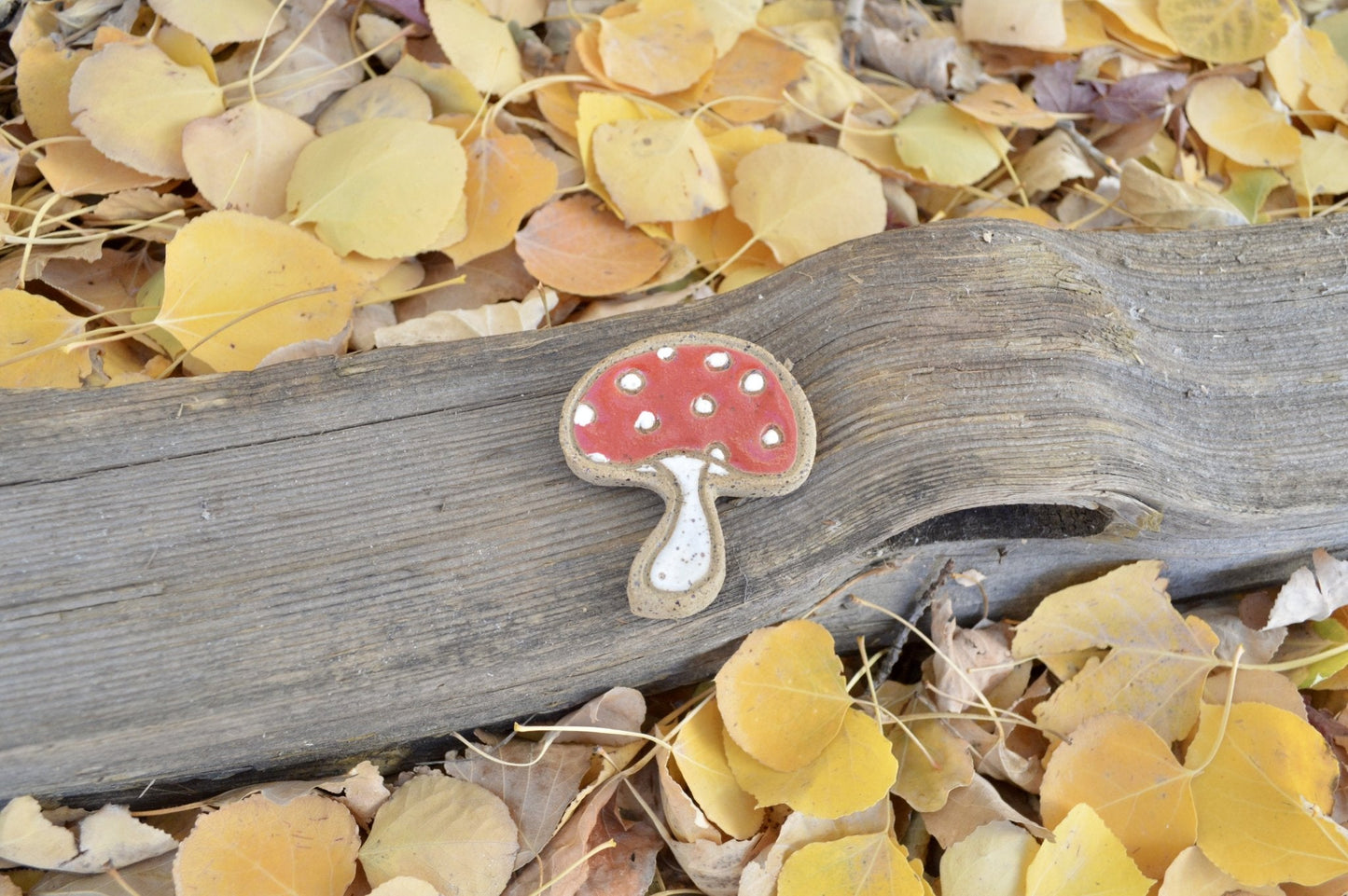 Amanita Mushroom Magnet - Earth Animated Pottery