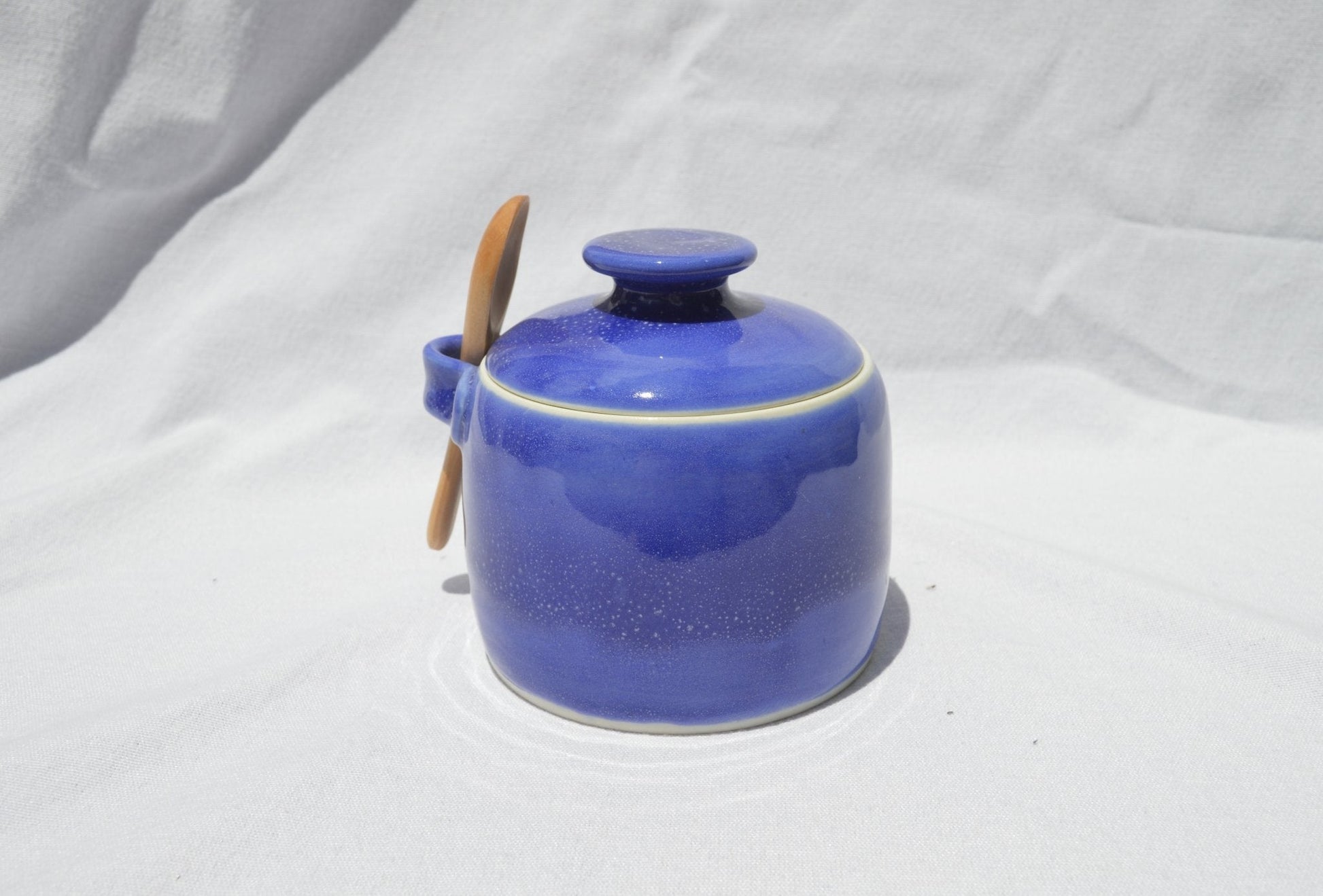 Blue Hour Sugar Jar - Earth Animated Pottery