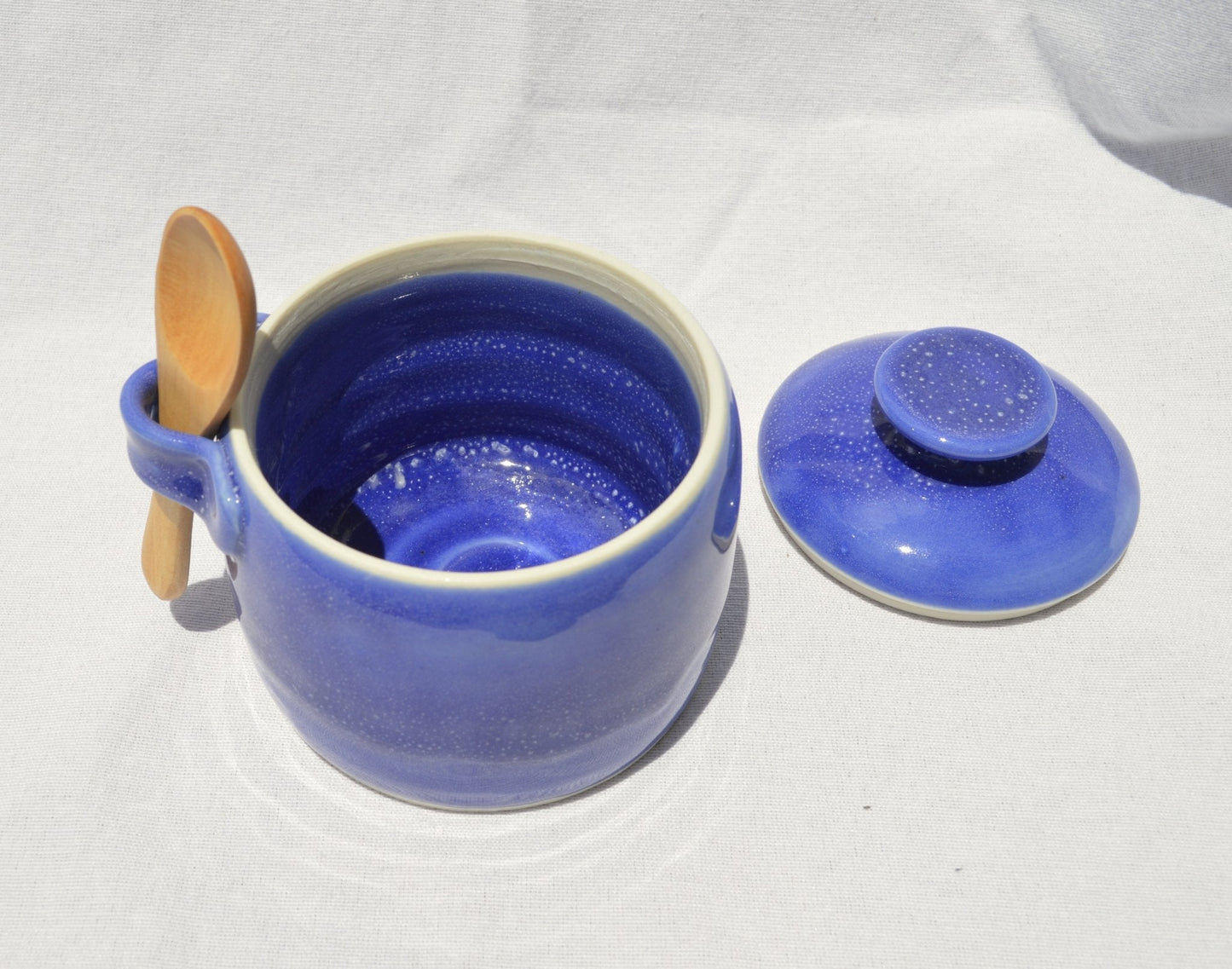 Blue Hour Sugar Jar - Earth Animated Pottery