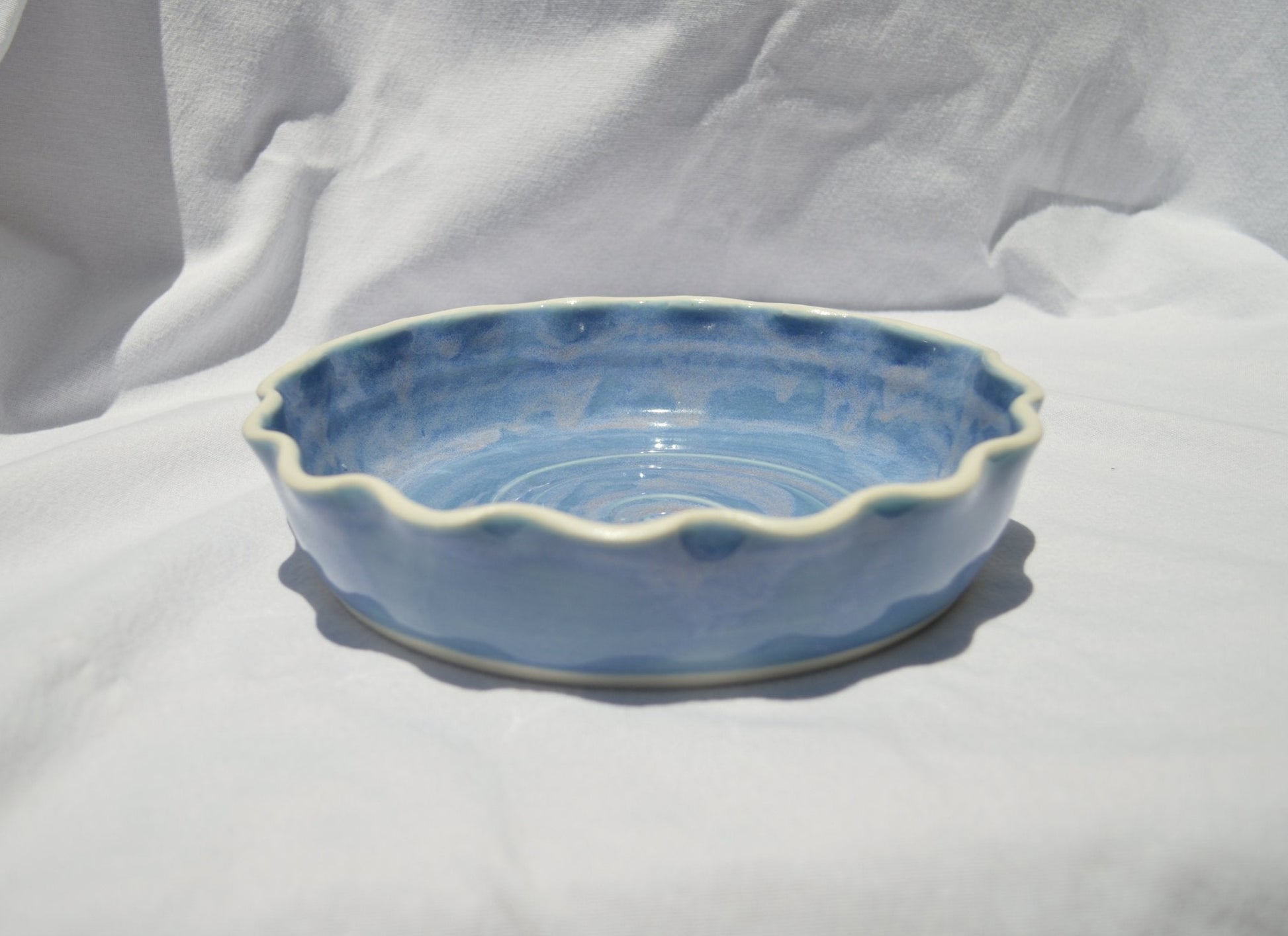 Halcyon Pie Plate - Earth Animated Pottery