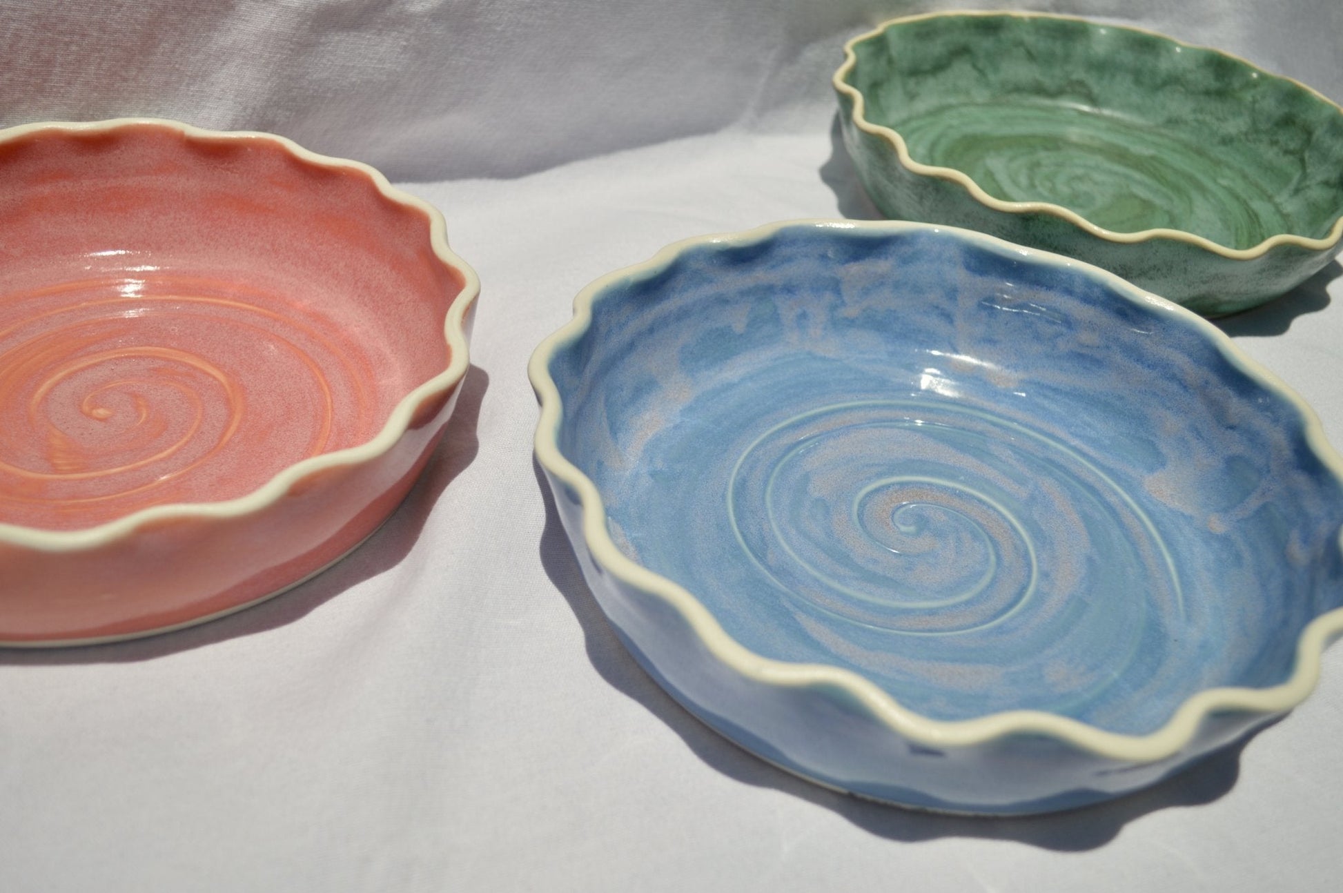 Halcyon Pie Plate - Earth Animated Pottery