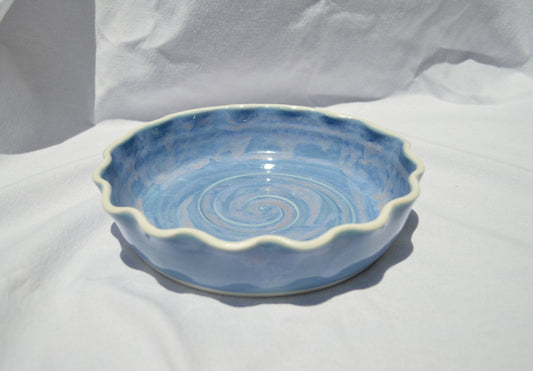 Halcyon Pie Plate - Earth Animated Pottery