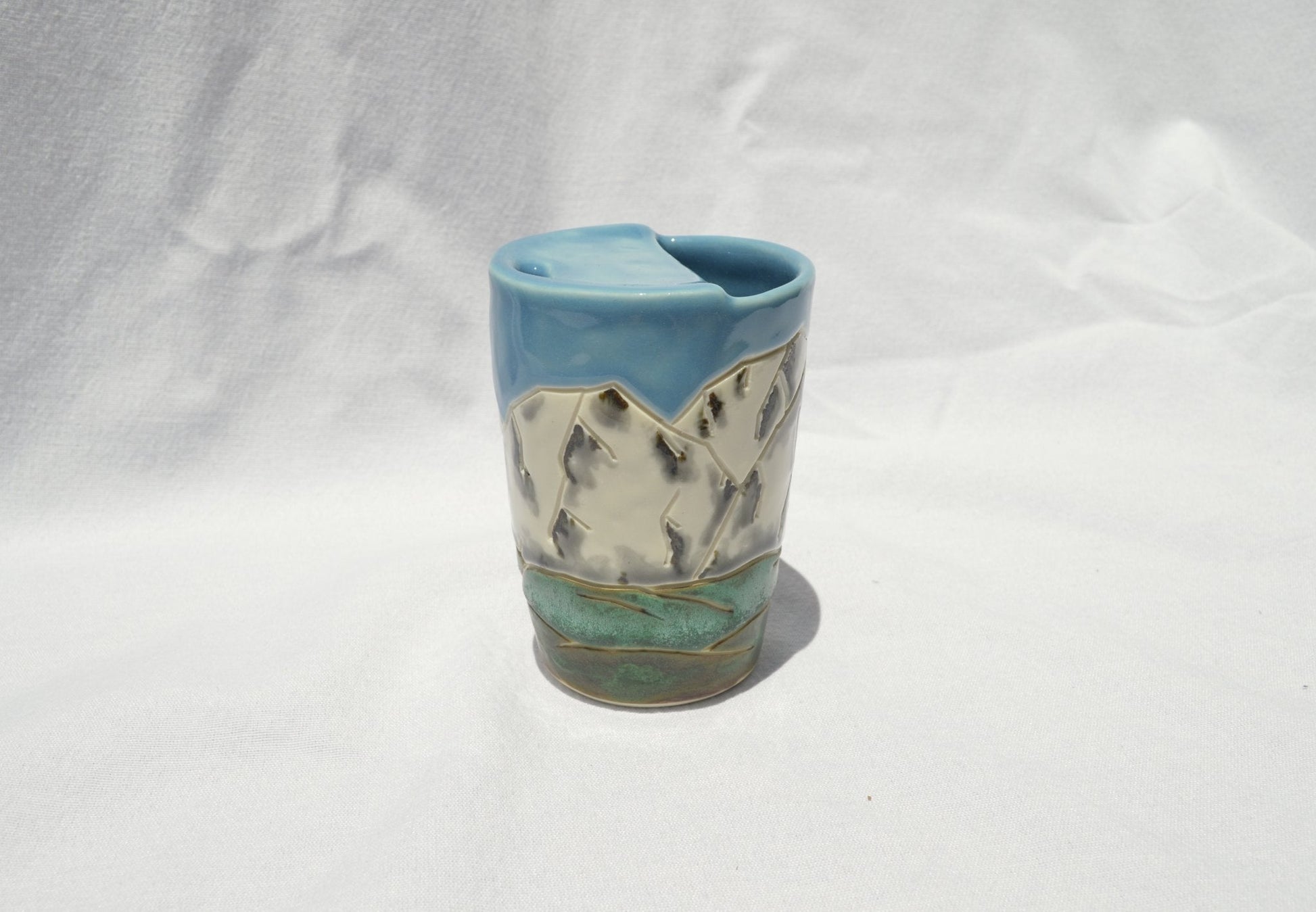 Mountain To - Go Mug - Earth Animated Pottery