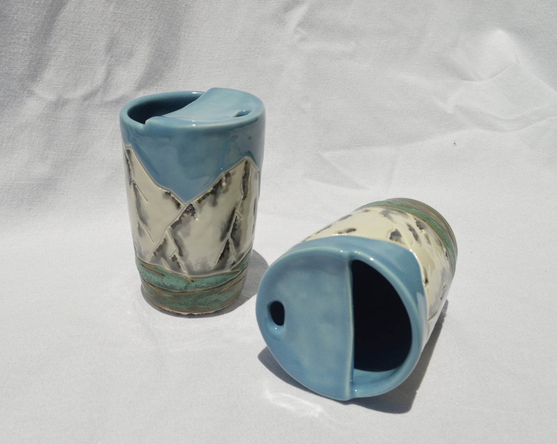 Mountain To - Go Mug - Earth Animated Pottery