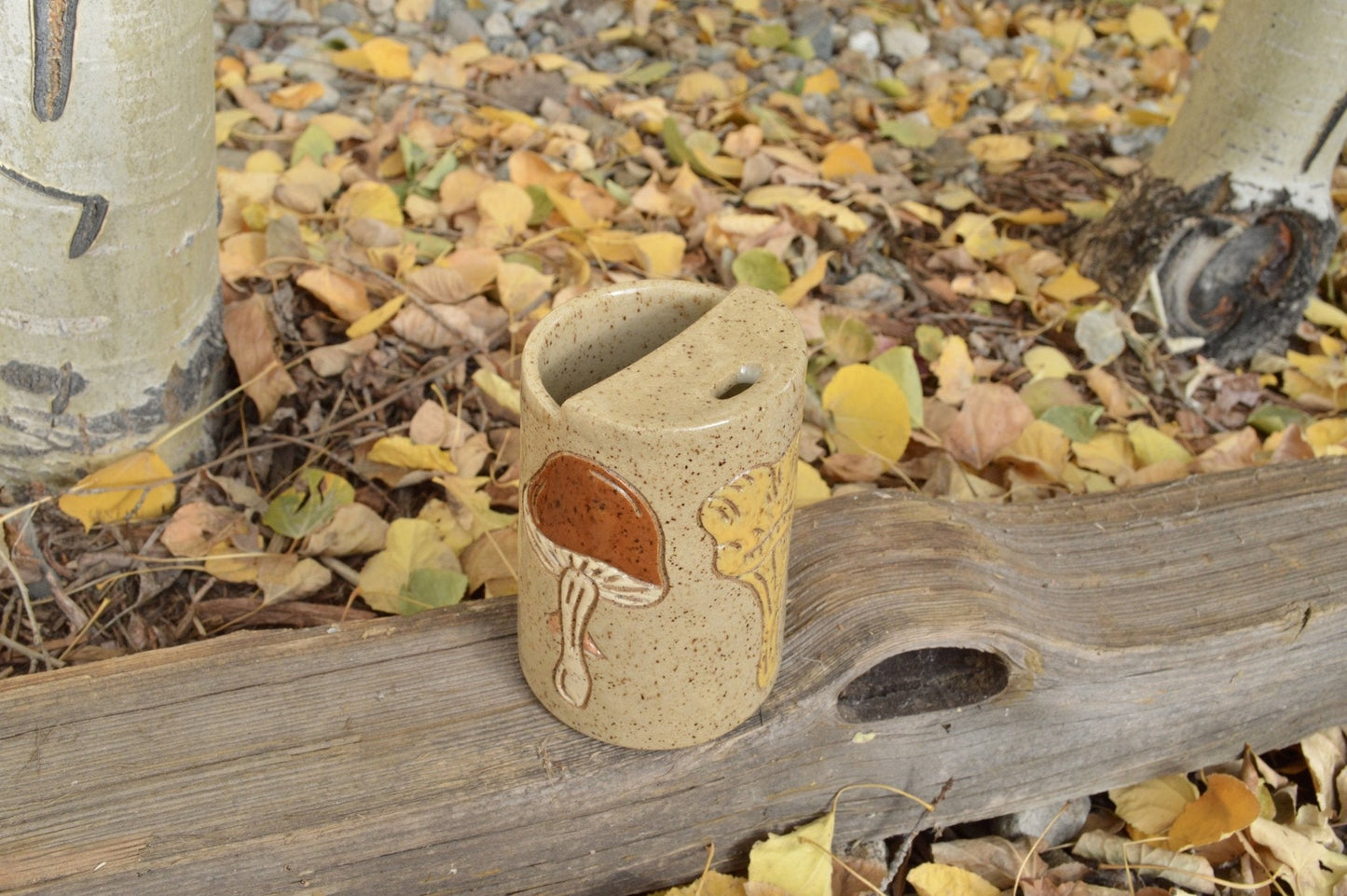 Mushroom To - Go Mug - Earth Animated Pottery