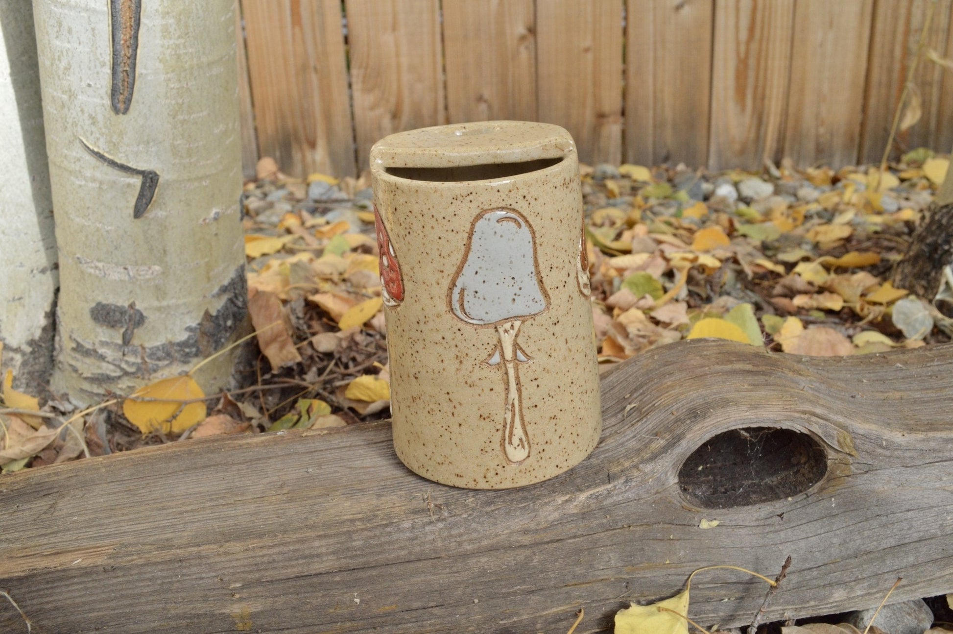 Mushroom To - Go Mug - Earth Animated Pottery