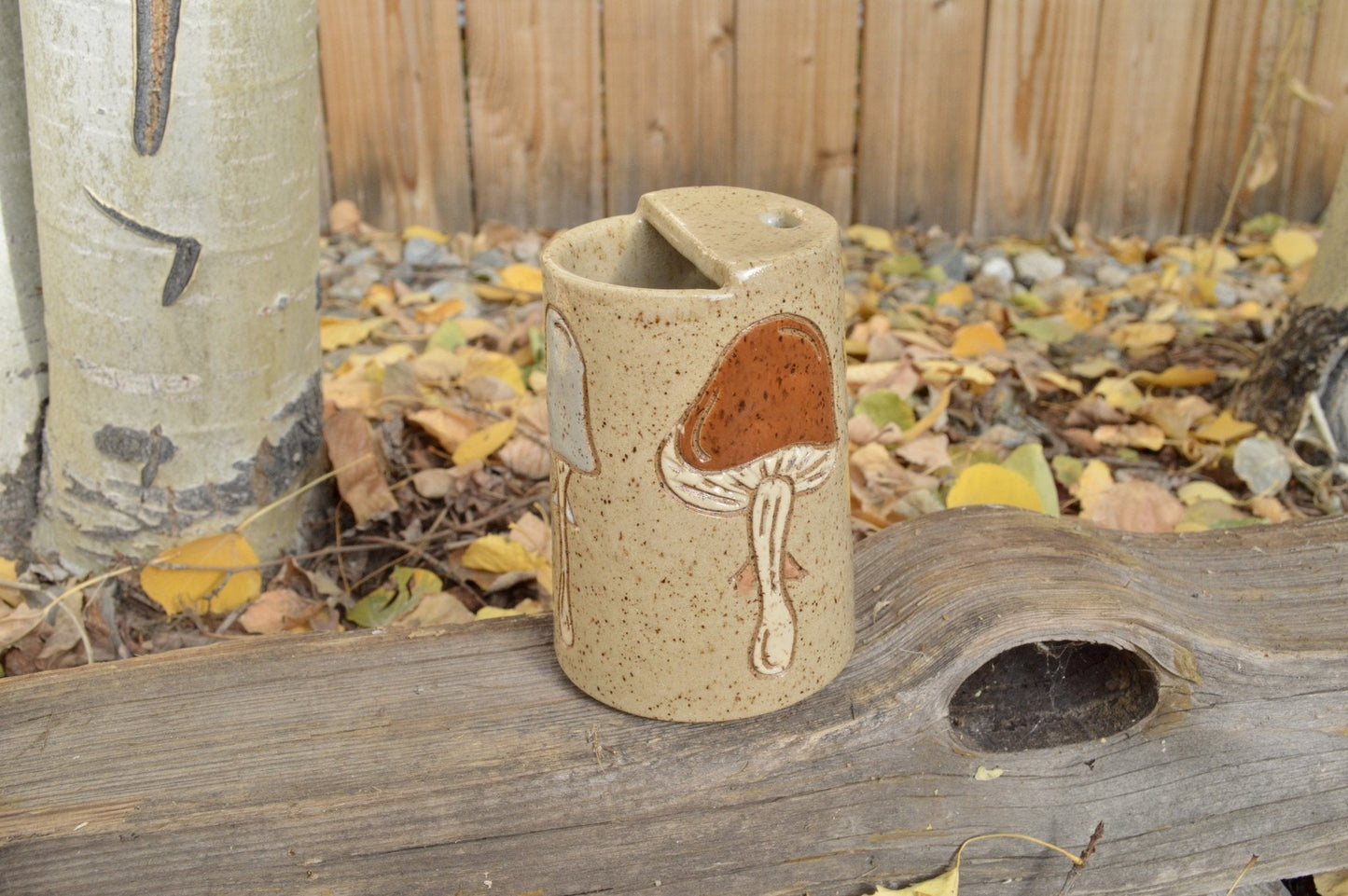 Mushroom To - Go Mug - Earth Animated Pottery