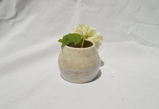 Oatmeal Bud Vase - Earth Animated Pottery