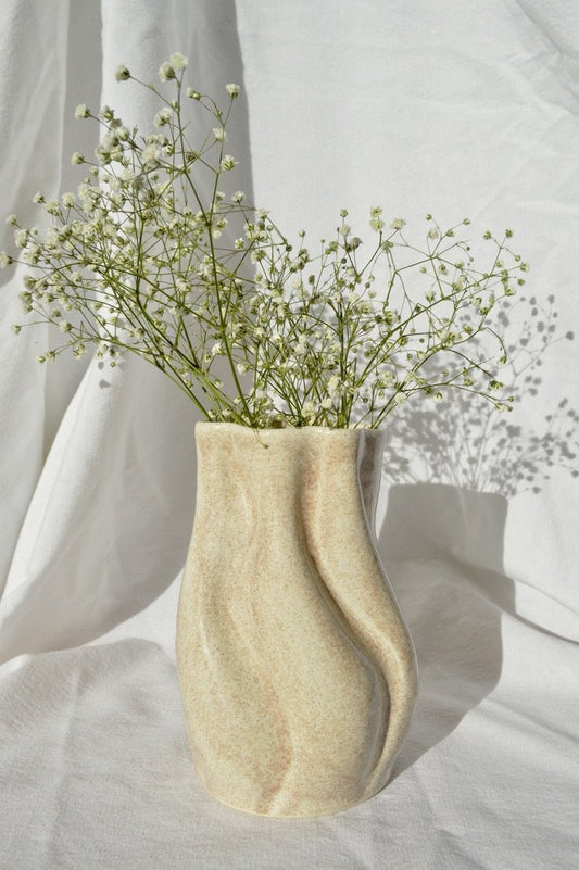 Oatmeal Vase - Earth Animated Pottery