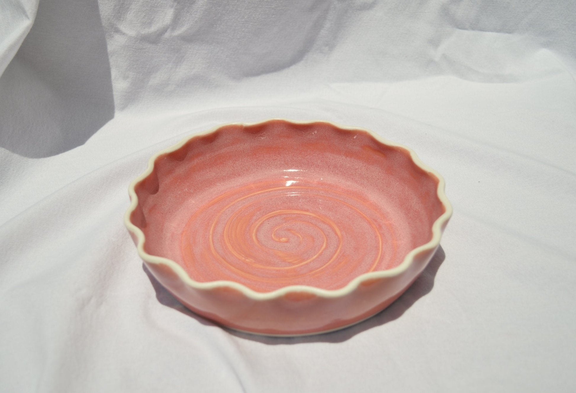 Sunrise Pie Plate - Earth Animated Pottery