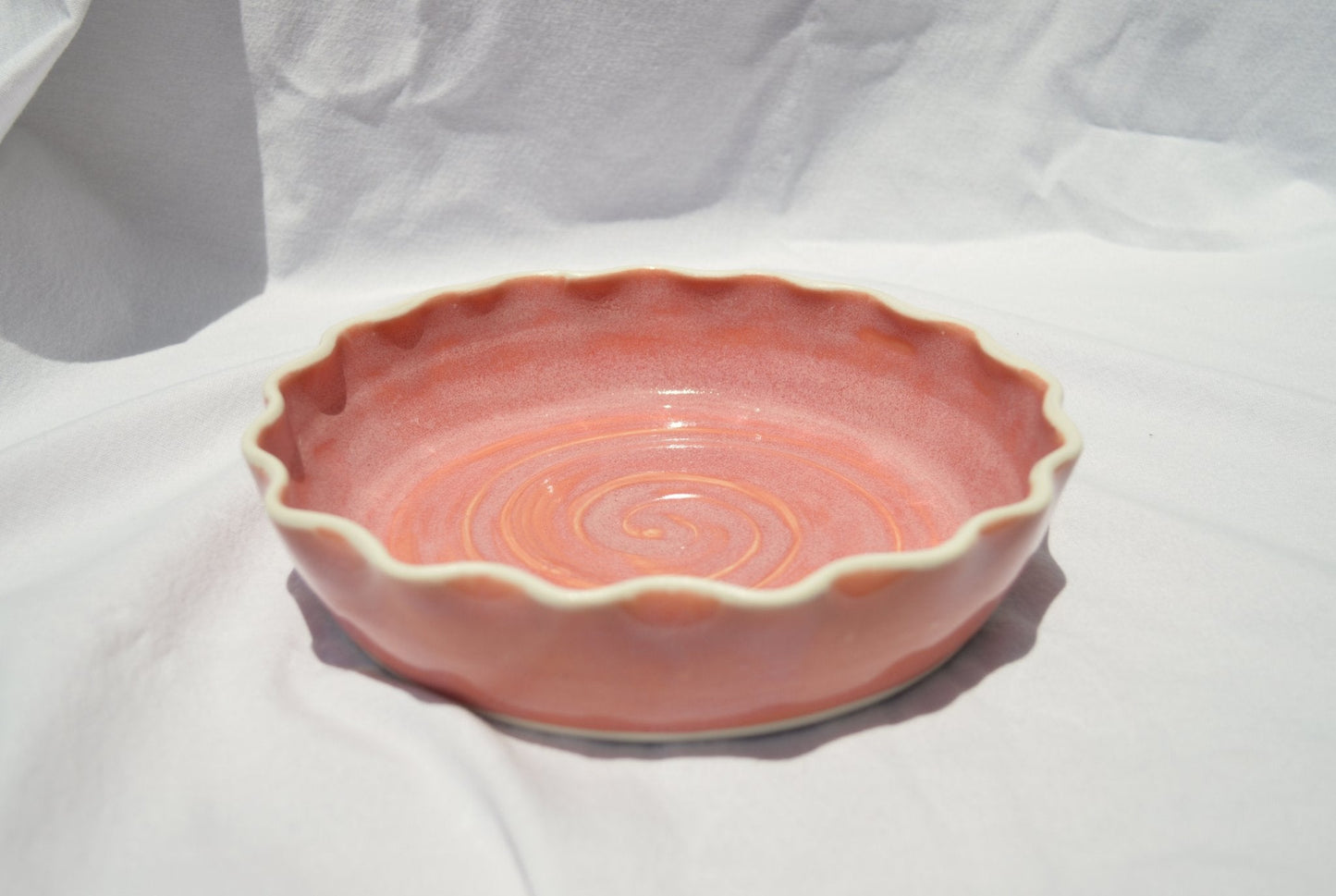 Sunrise Pie Plate - Earth Animated Pottery